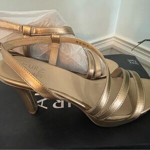 NEW in box! Naturalizer            Brenta Bronze Pearl Strappy Heels